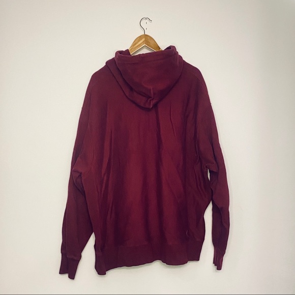 CHAMPION | BURGUNDY REVERSE WEAVE HOODIE - Picture 2 of 5